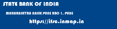 STATE BANK OF INDIA  MAHARASHTRA NASIK PUNE RBO 1, PUNE  ifsc code